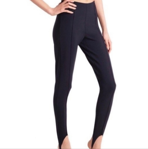 Commando Pants - Commando Bonded Control Front Seam Stirrup Leggings in Black Sz L NWT